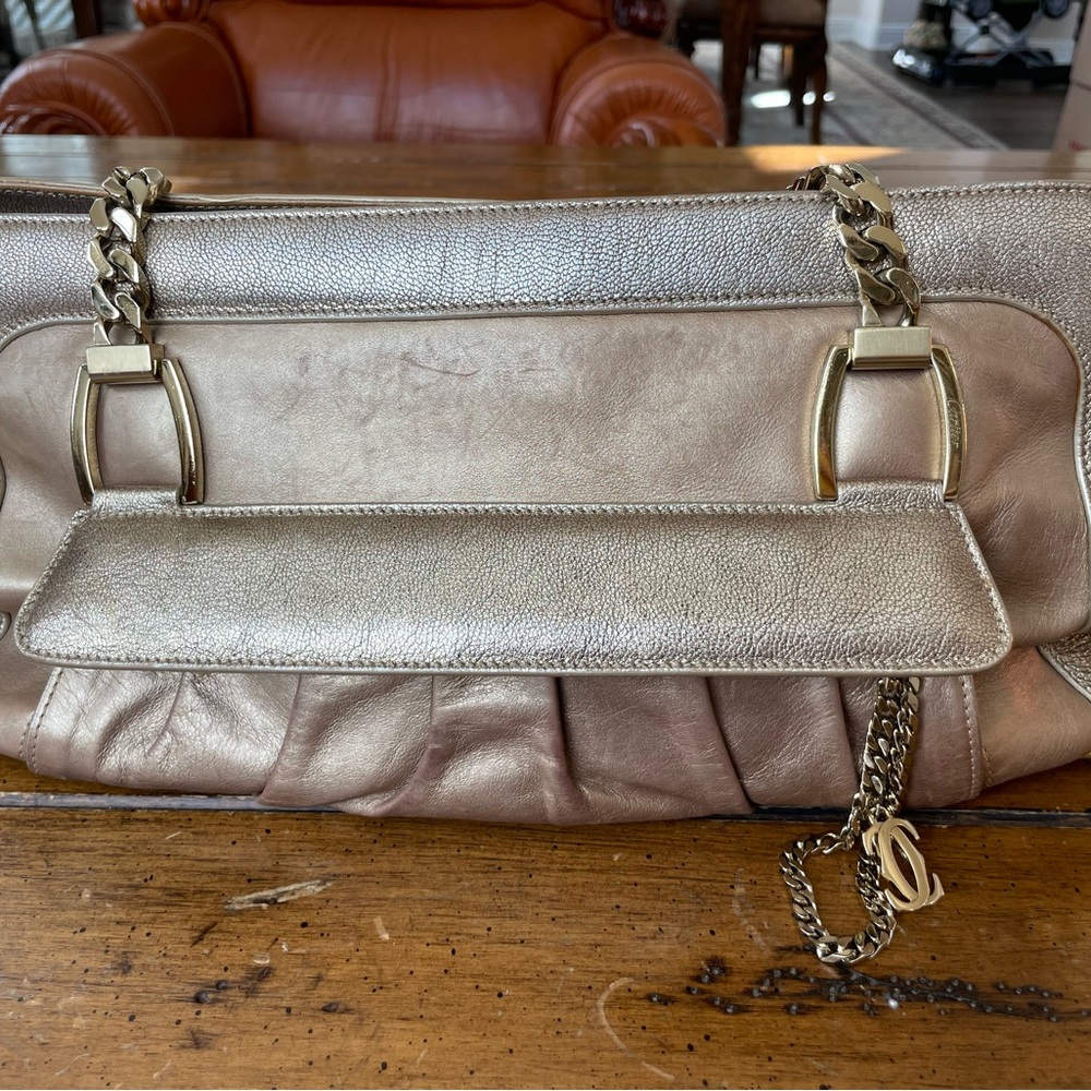 Authentic Vintage Cartier La Doña Metallic Leather Bag - Rare